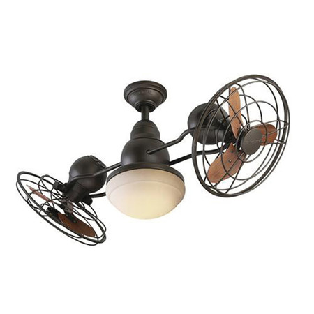 LITEX INDUSTRIES 44" Double Header Bronze Finish Ceiling Fan Includes Remote Control JP13EB6CRS